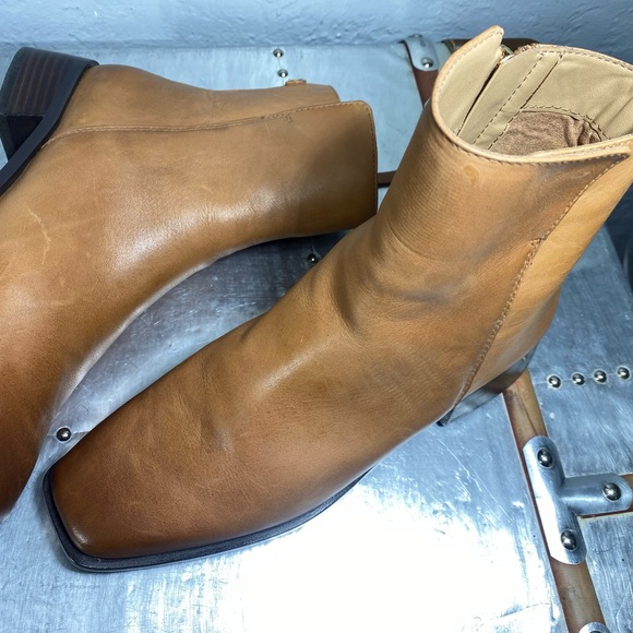 Thatcher Womens Leather Square Toe Ankle Boots - Picture 14 of 16